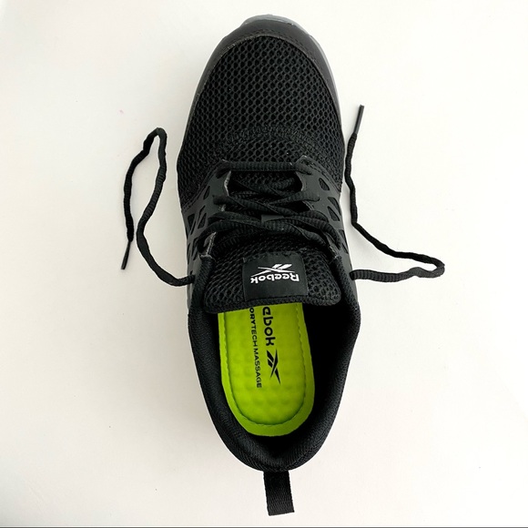 REEBOK WOMENS WORK SHOES SLIP AND OIL RESISTANT BLACK MEMORY TECH VEGAN - Picture 3 of 13
